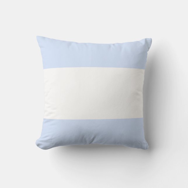 Coussin Baby Blue Pastel & White Bar Design (Recto)