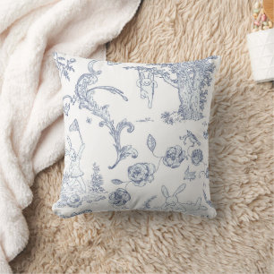 Coussin Baby Blue Toile Bunny Lapin aire de jeu
