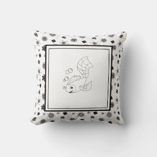 Coussin Baby Boy de naissance moderne pour enfants Poisson