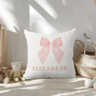 Coussin Baby floral à la corse rose personnalisée