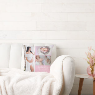 Coussin Baby Girl Rose Photo Keepsaké Jeu d'oreiller