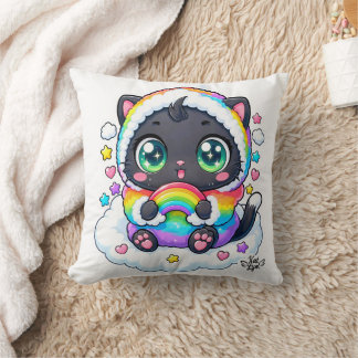 Coussin Baby Kat Lym Cute Rainbow Cat