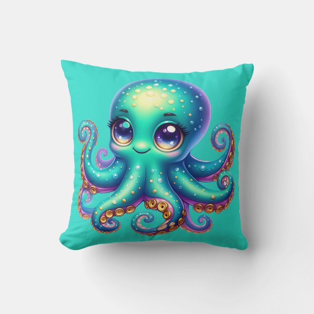 Coussin "Baby Octopus Ocean Fun" (Recto)