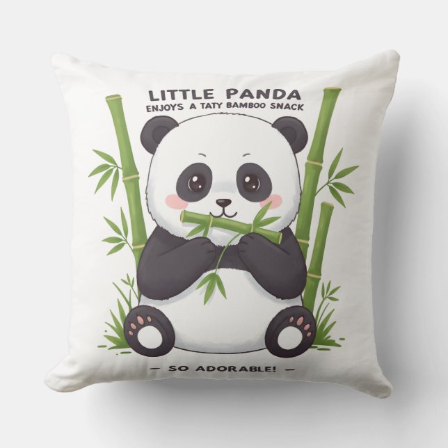 Coussin Baby Panda Snack Time Graphisme (Recto)