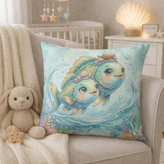 Coussin Baby Pisces Zodiac Nursery Kids