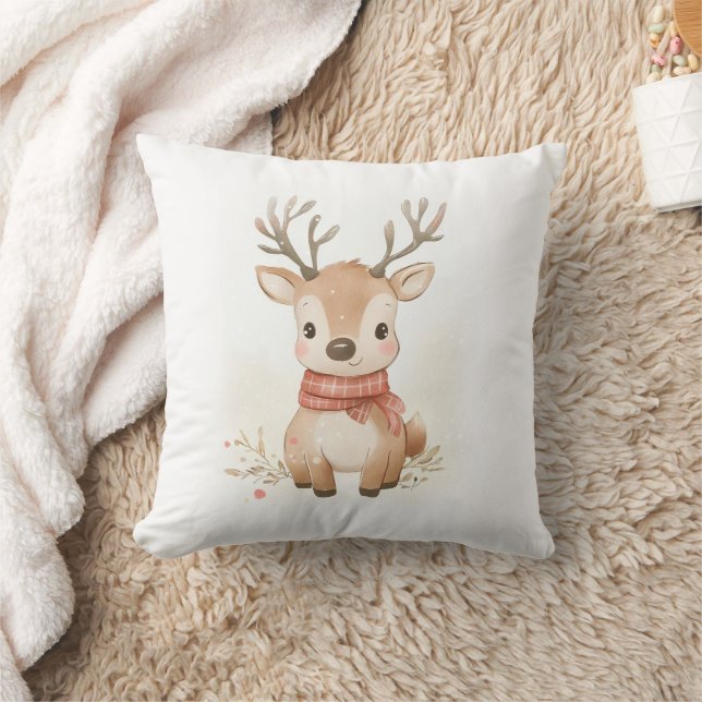 Coussin Baby reiner assis dans la neige (Couverture)