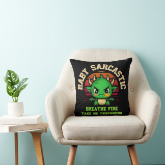 Coussin Baby Sarcastic Dragon Breathe Fire