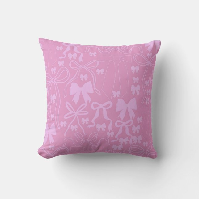 Coussin Baby Shower Coquette Fille Rose Mignonne  (Recto)
