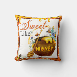 Coussin Baby shower d'abeille douce