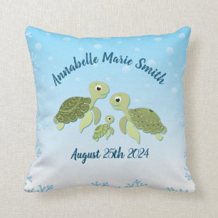 Coussin Baby shower de tortue de mer Co-Ed Genre Neutre