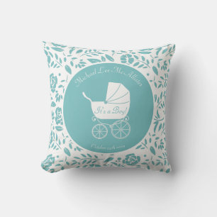Coussin Baby shower de transport vintage