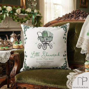 Coussin Baby Shower du Petit Trèfle Chanceux