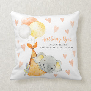 Coussin Baby shower éléphant de livraison spéciale