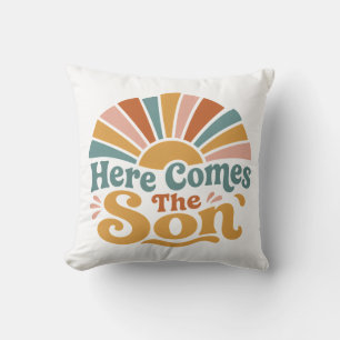 Coussin Baby Shower Ensoleillé Voici Le Fils