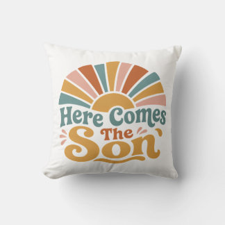 Coussin Baby Shower Ensoleillé Voici Le Fils 