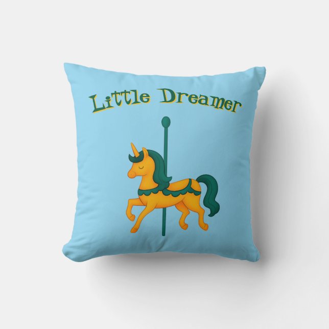 Coussin Baby Shower Licorne Fantaisiste (Recto)