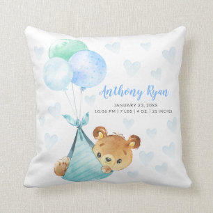 Coussin Baby shower spécial de livraison de l'ours