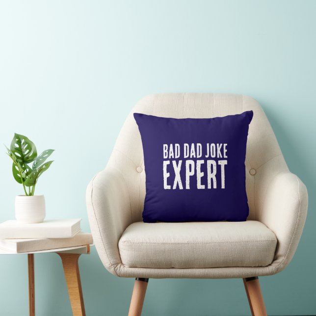 Coussin Bad Papa Plaisanterie Expert TYPOGRAPHIE GRAVE (Chaise)