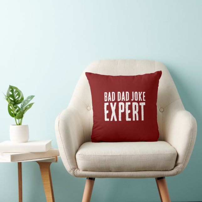 Coussin Bad Papa Plaisanterie Expert TYPOGRAPHIE GRAVE (Chaise)