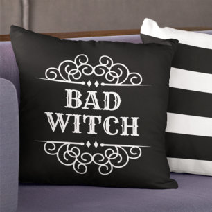 Coussin Bad Sorcière Black Custom Halloween