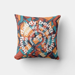Coussin Baddy Daddy Chopper, design rebelle géométrique
