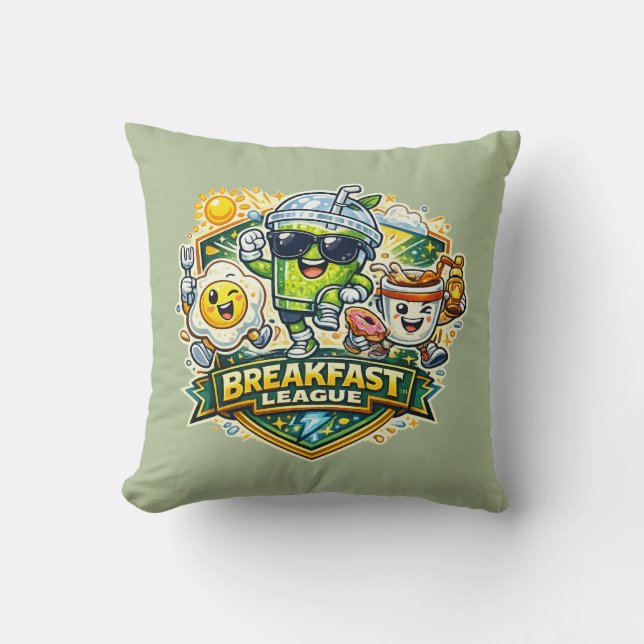 Coussin Badge de la Ligue du Petit Déjeuner (Recto)