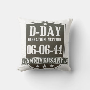 Coussin Badge de l'anniversaire du jour J