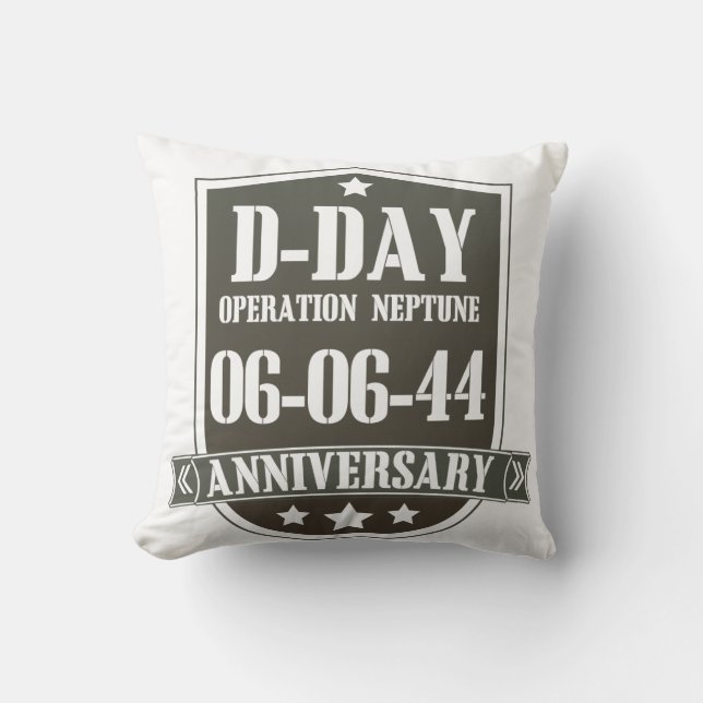 Coussin Badge de l'anniversaire du jour J (Recto)