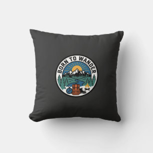 Coussin Badge de randonnée Lever de soleil sur la montagne