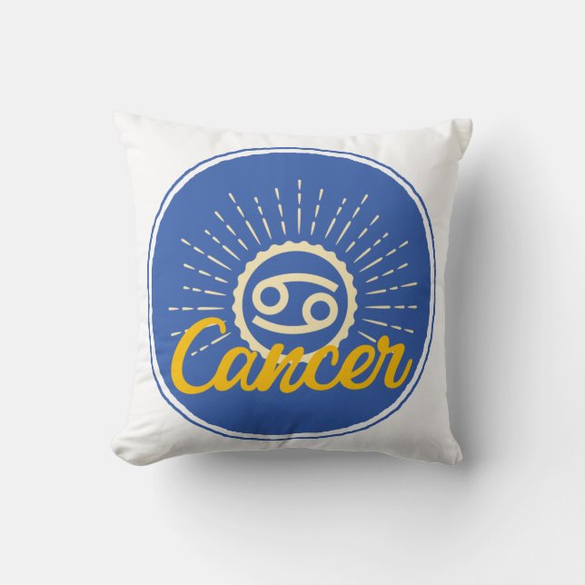 Coussin Badge de signe du cancer (Recto)