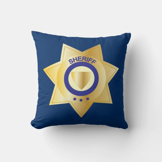 Coussin Badge d'étoile d'or Sheriff (Recto)