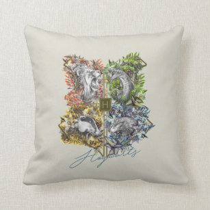Coussin Badge HOGWARTS™ Floral Graphic