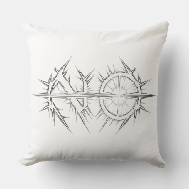 Coussin Bague "NON" à picots et barre oblique (Recto)