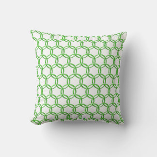 Coussin - Bagues vertes interconnectées