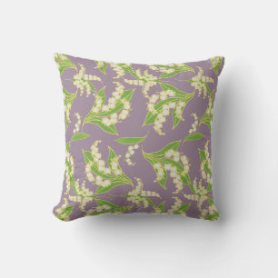 Coussin Baguette blanche et verte de la vallée sur Mauve