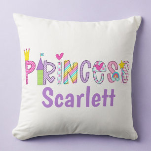 Coussin Baguette du château Princess Alphabet Personnalisé