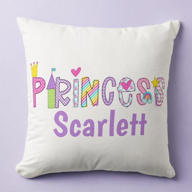 Coussin Baguette du château Princess Alphabet Personnalisé (Créateur téléchargé)