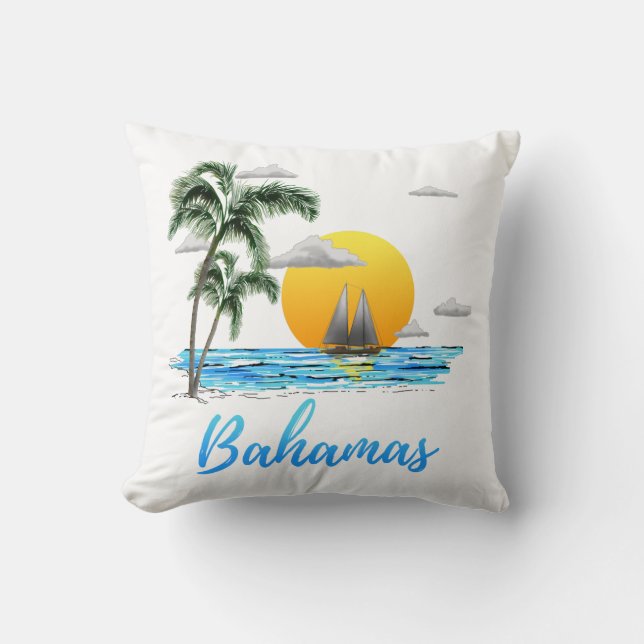 Coussin Bahamas Vacances (Recto)