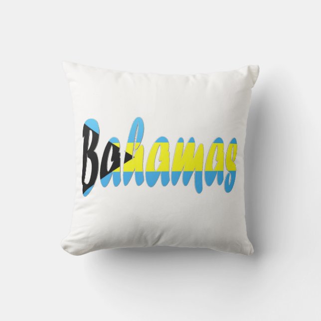 Coussin bahamien de drapeau (Recto)