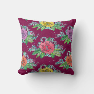 Coussin baie de surf hibiscus
