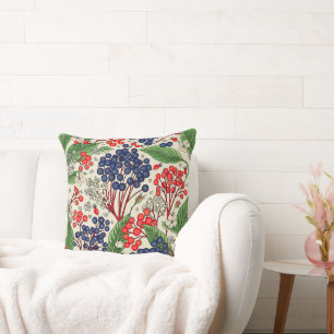 Coussin Baies bleues et rouges japonaises à double face