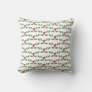 Coussin Baies de houx de Noël