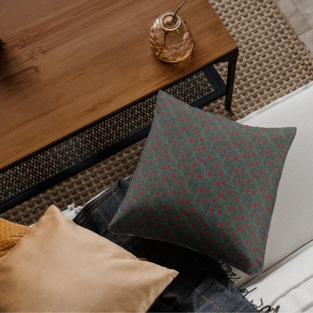 Coussin Baies de houx de Noël (Créateur téléchargé)