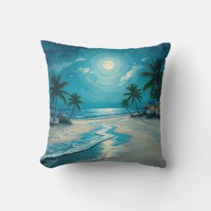 Coussin "Baigné en clair de lune et cuit au clair