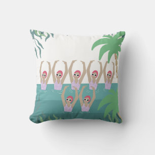 Coussin Baigneurs artistiques   Synchro Natation Tropicale
