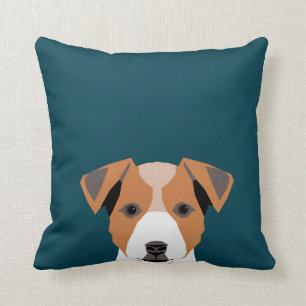Coussin Bailey - Illustration de Jack Russell Terrier Dog