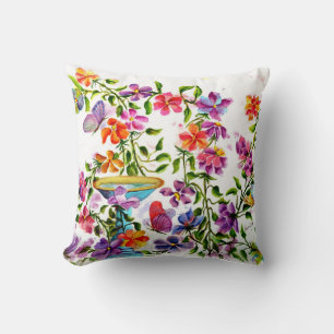 Coussin Bain Flower Garden Bird