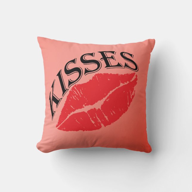 Coussin «Baisers» avec des oreos trempées dans les lèvres (Recto)