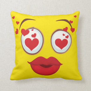 Coussin Baisers du visage jaune