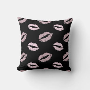 Coussin Baisers Rose Argenté